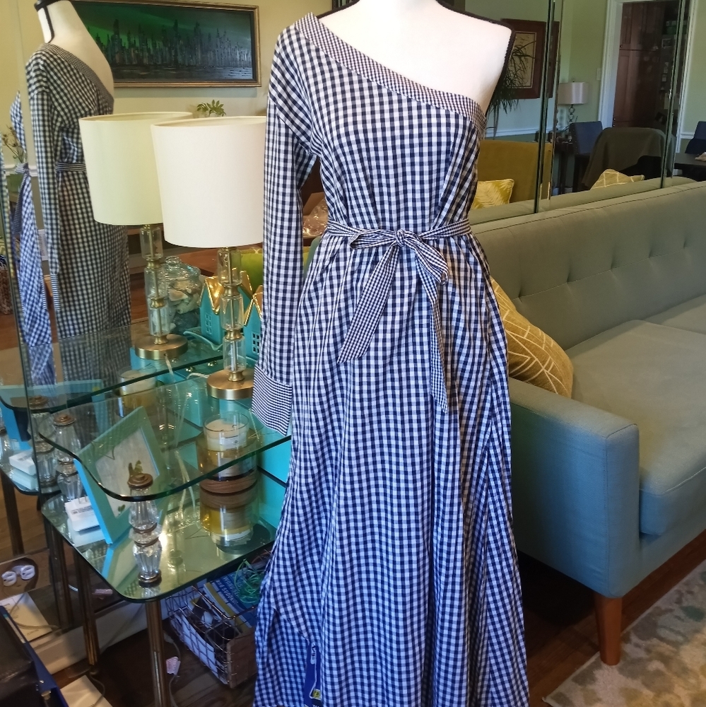 Gingham Check Cotton Dress